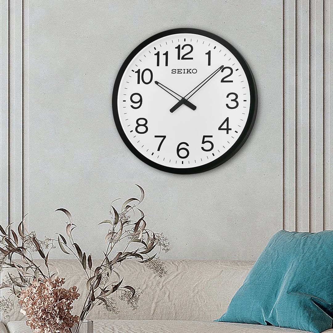 Modern minimalist white wall clock