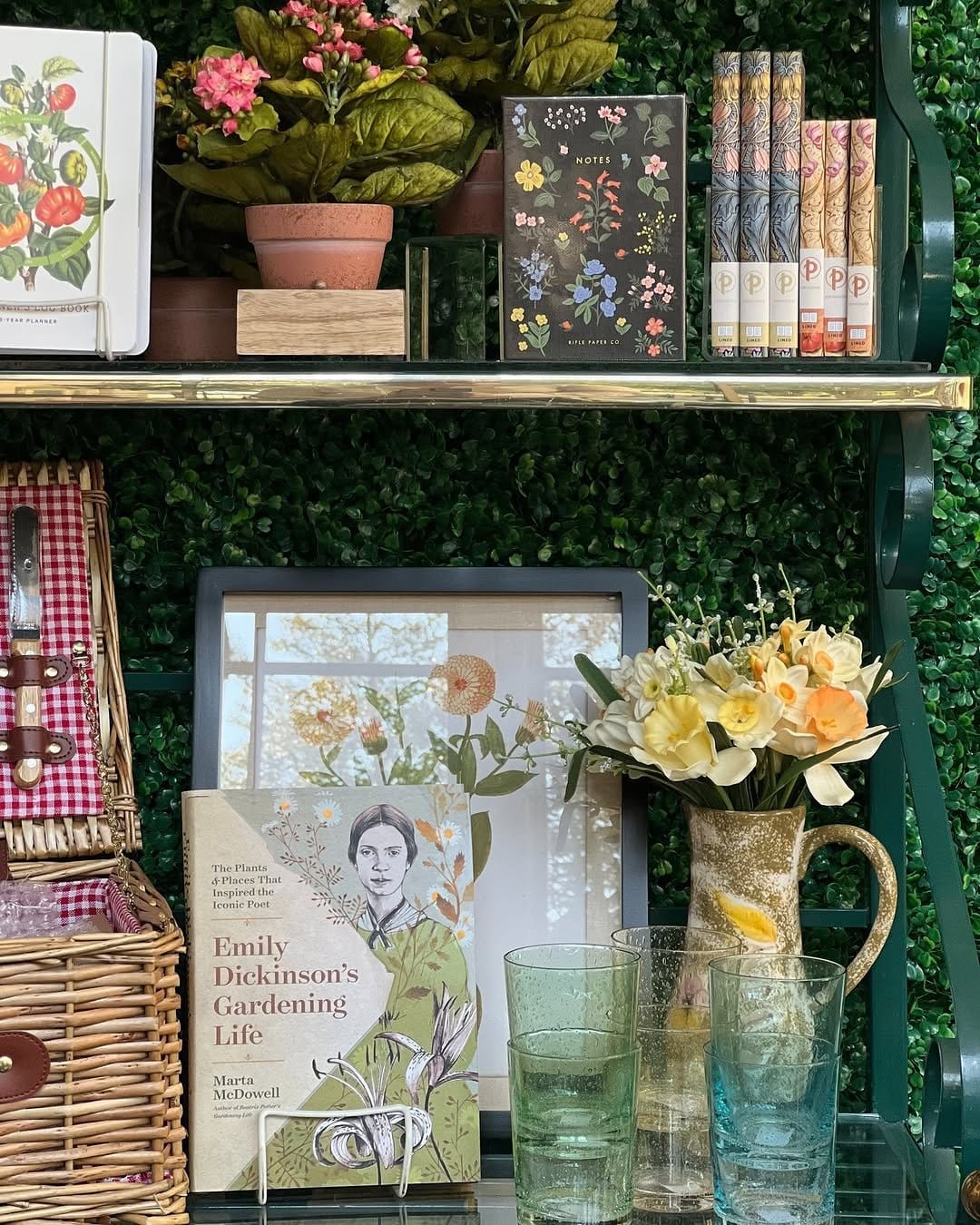 Lush botanical wall hanging display