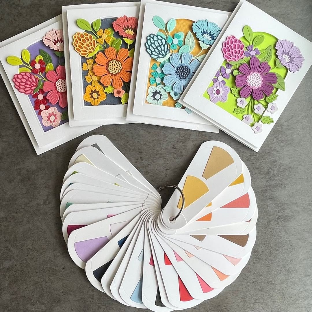 Colorful rainbow handmade flower cascade