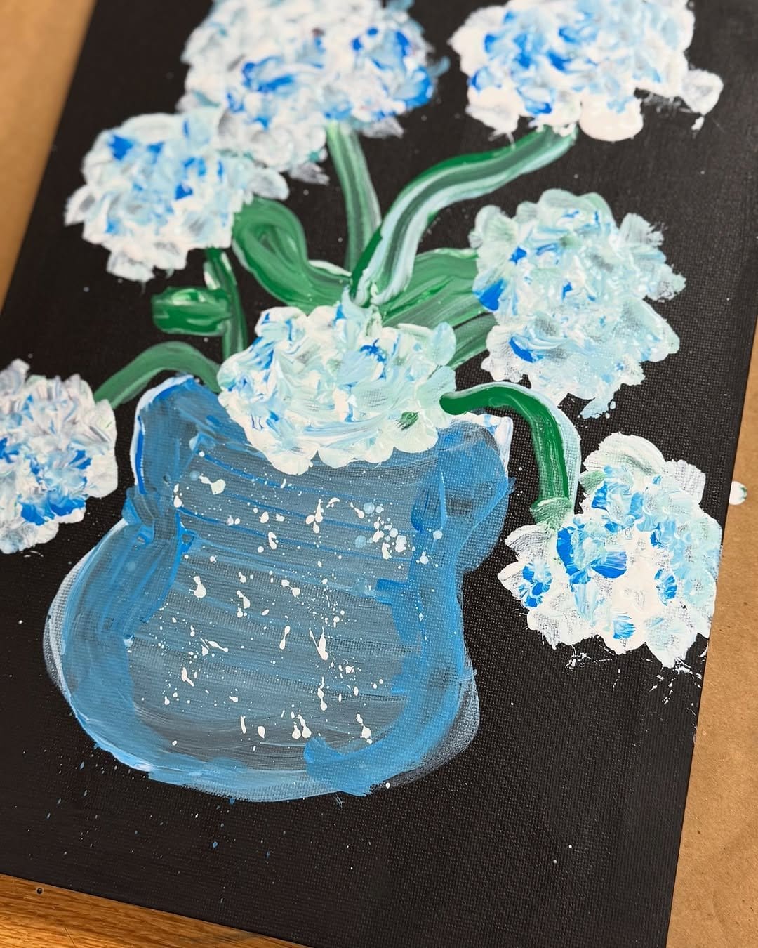 Energetic splatter paint DIY canvas