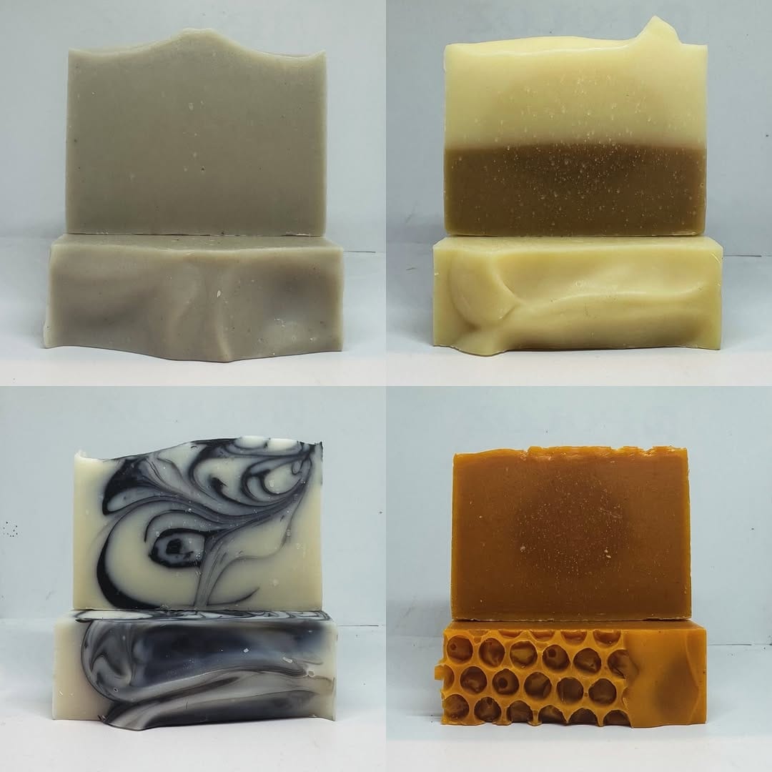vibrant handmade soap bars with natural ingredients