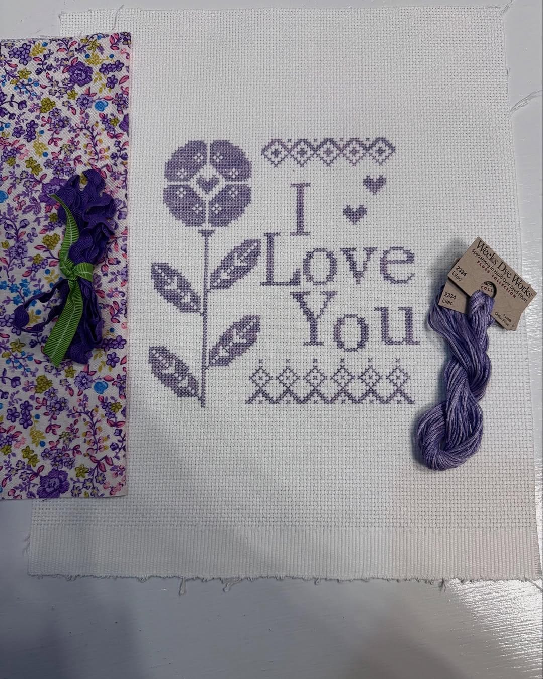 lavender sachets with embroidered fabric