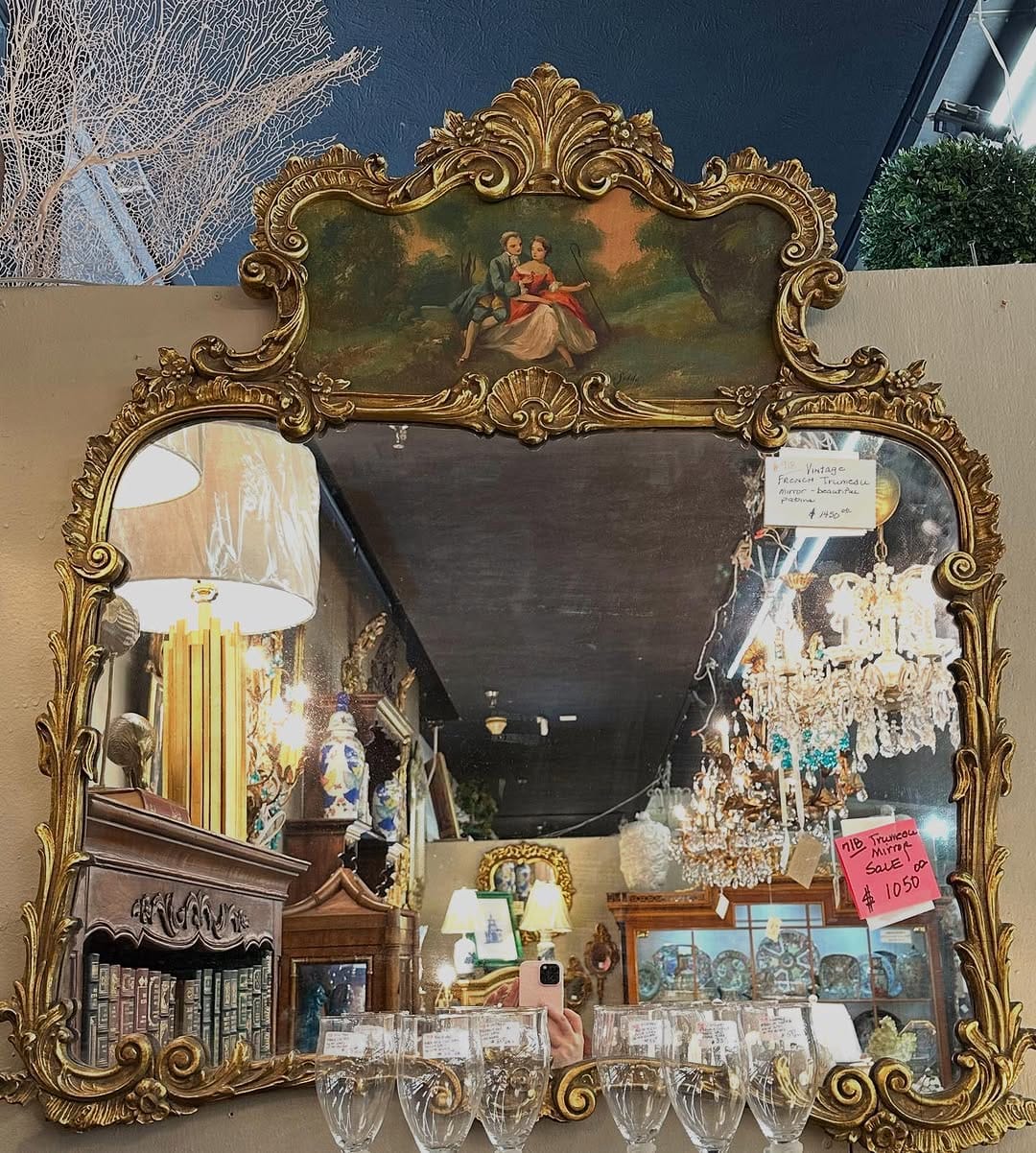 Layered mirrors with ornate frames