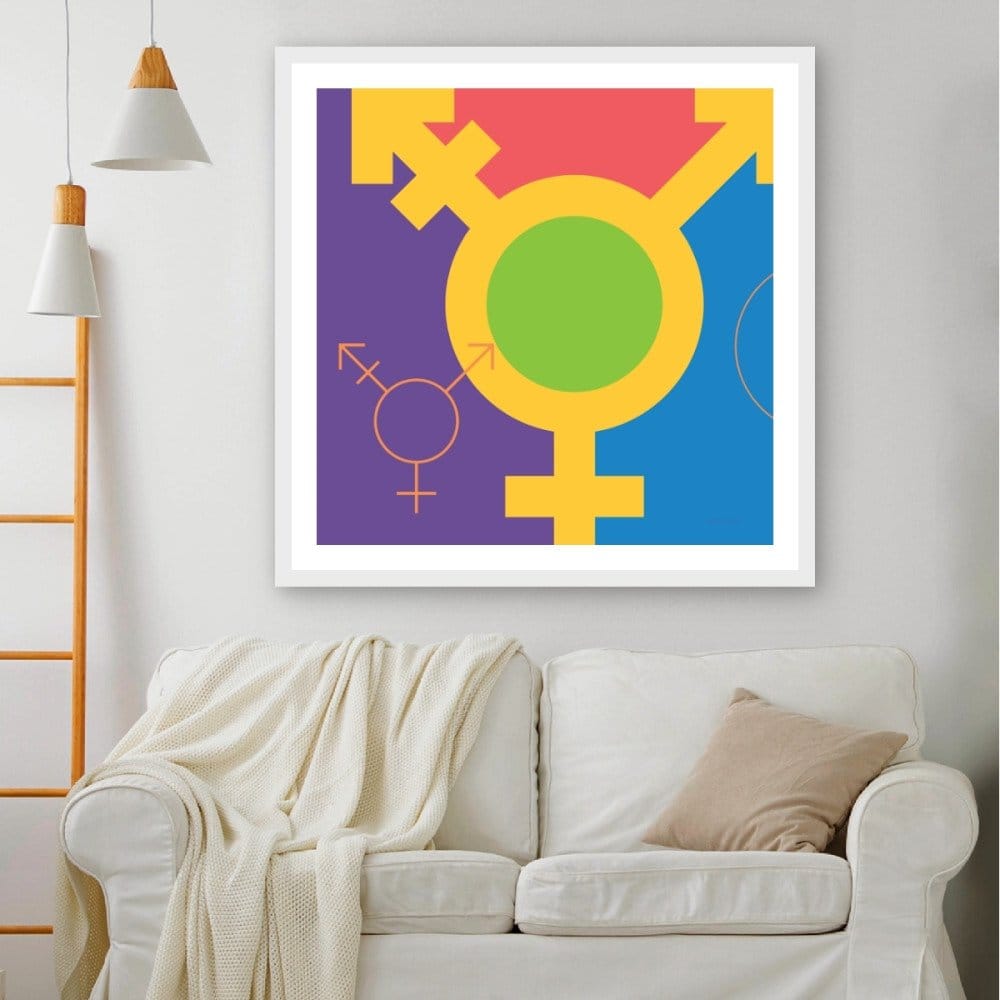 Geometric portrait wall art