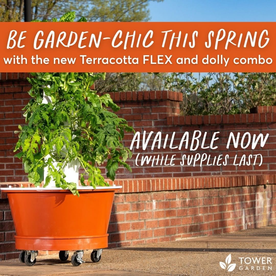 Terracotta pot tower planter