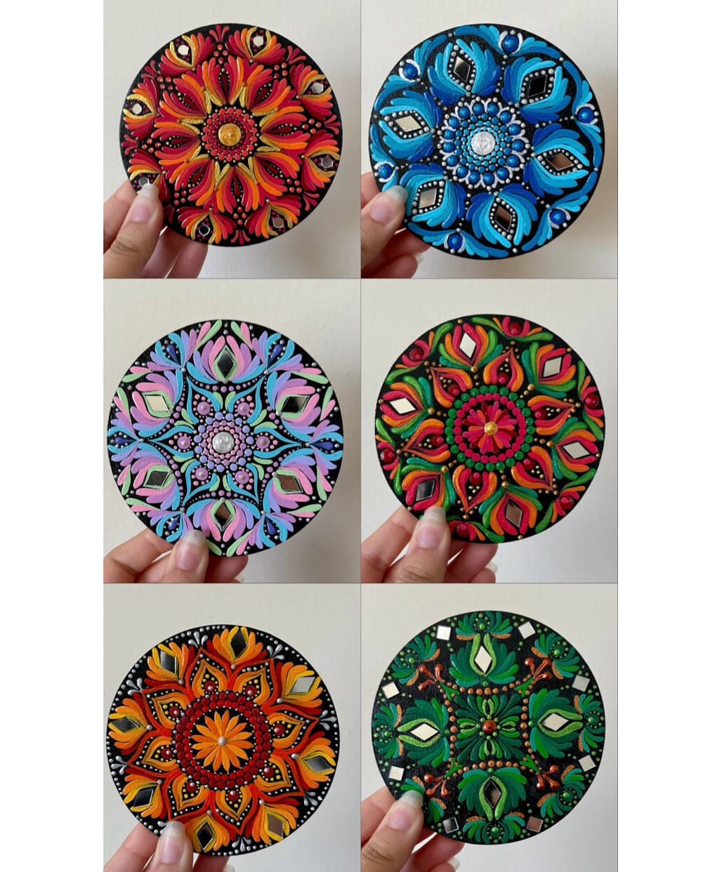 artistic decorative coasters with abstract designs