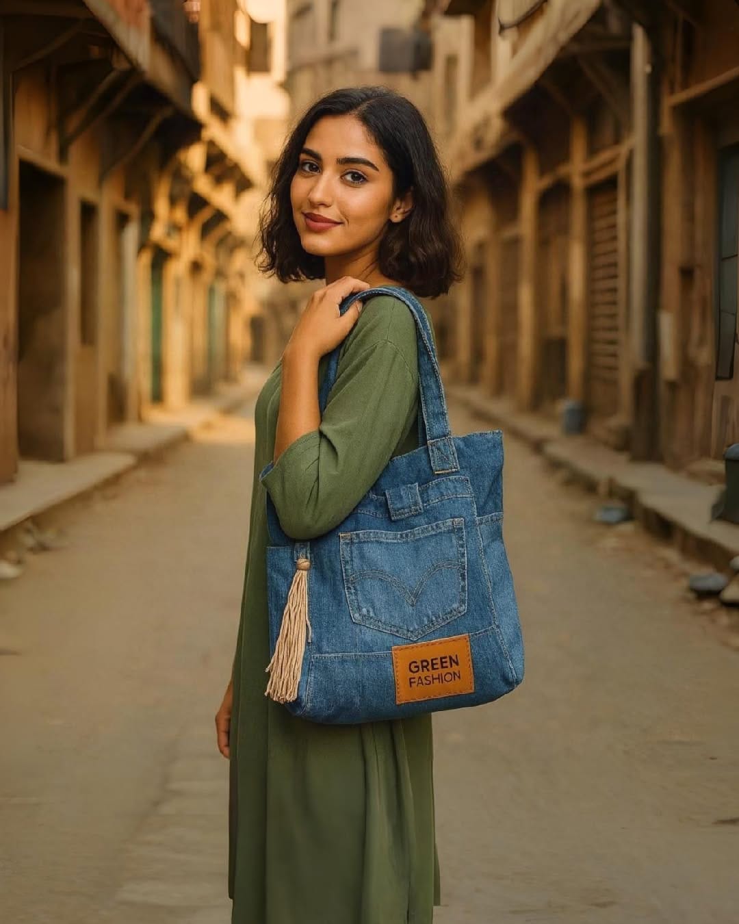 upcycled denim bags and pouches