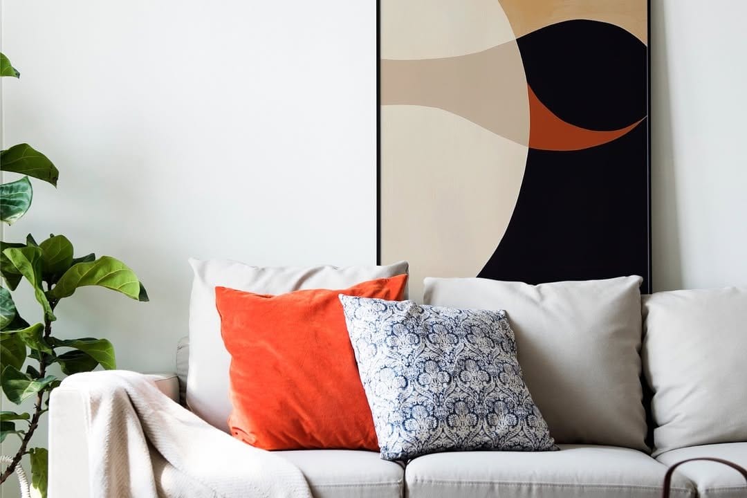 Geometric typography wall art