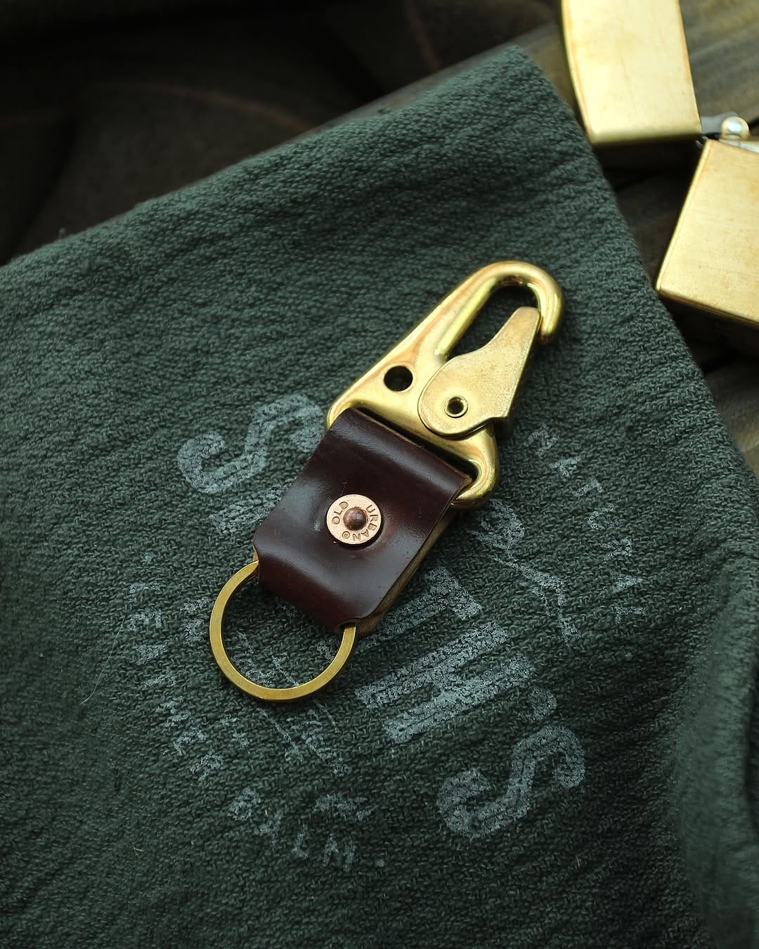 rugged leather keychains with custom initials