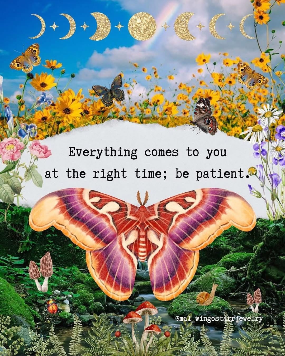 Inspirational quote in photo collage