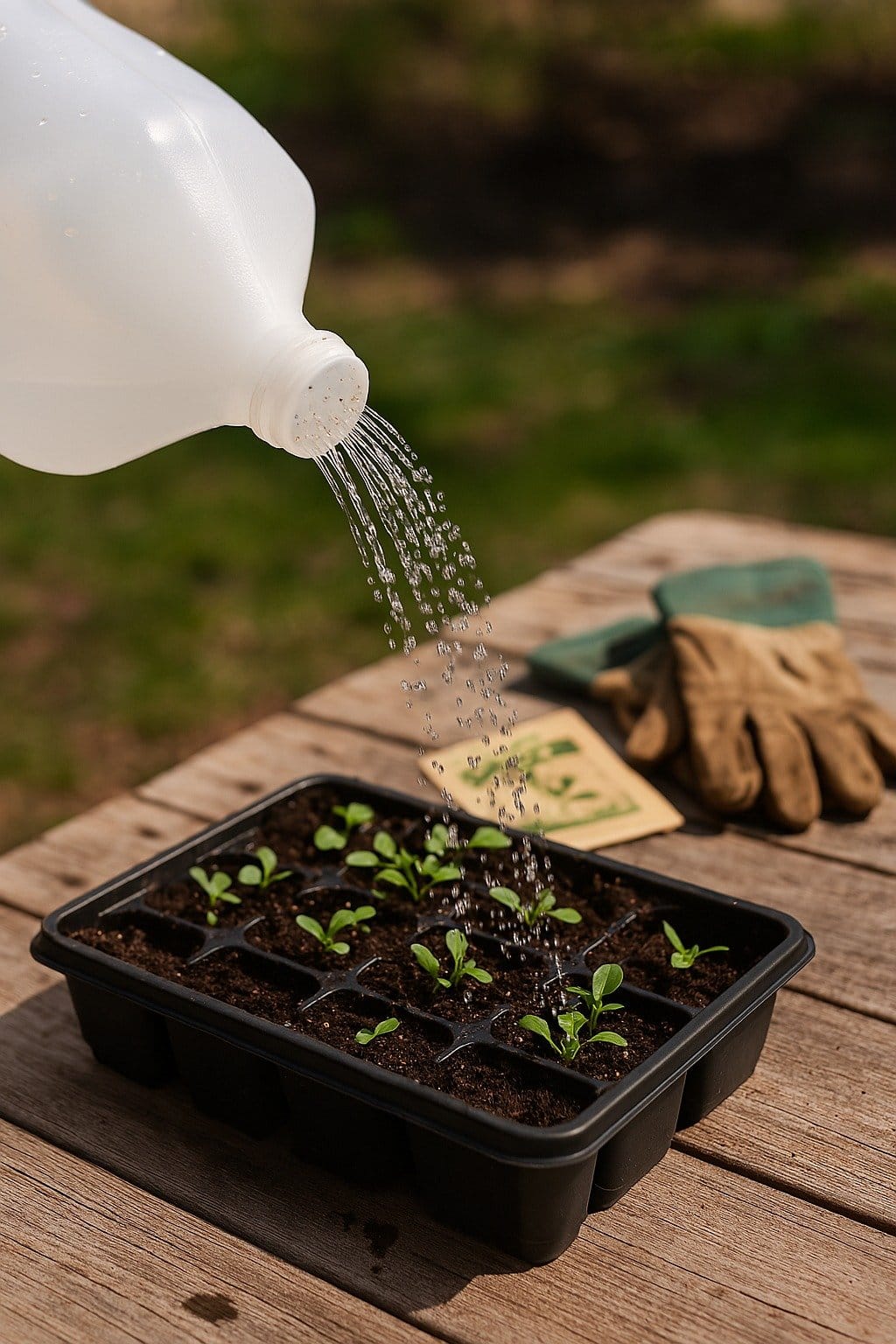Milk jug irrigation system