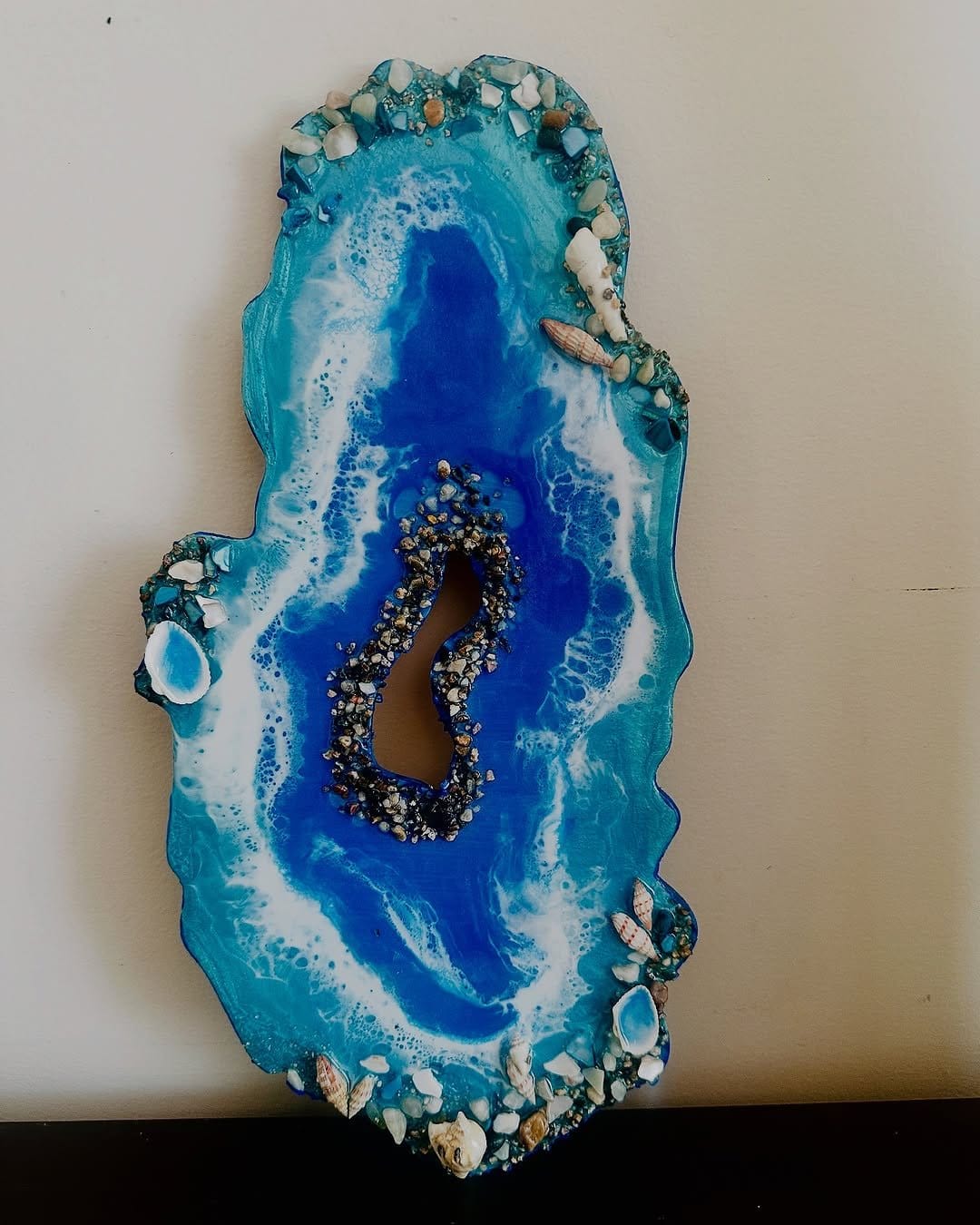 Tranquil handmade ocean wave painting