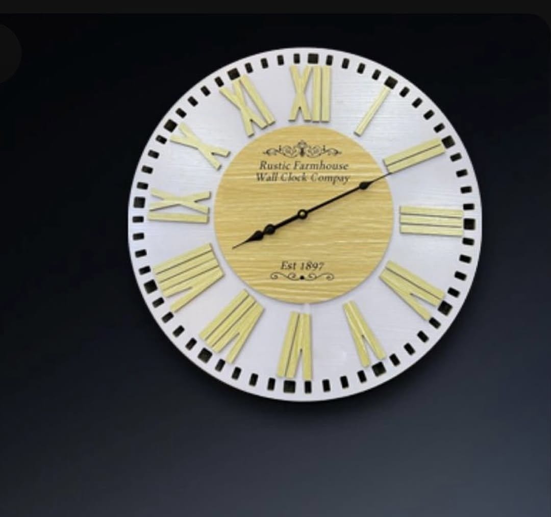 Rustic farmhouse style wall clock