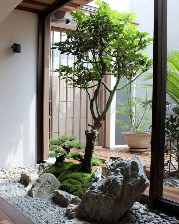 Peaceful zen garden wall mural