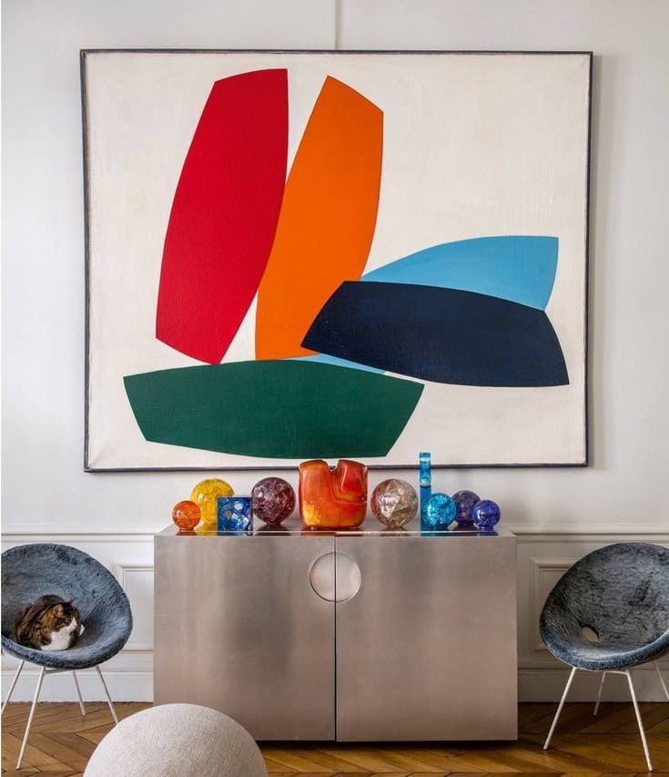 Color block geometric wall art