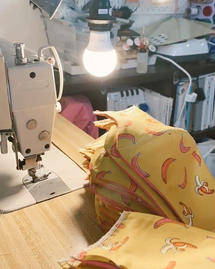 colorful handmade fabric face masks